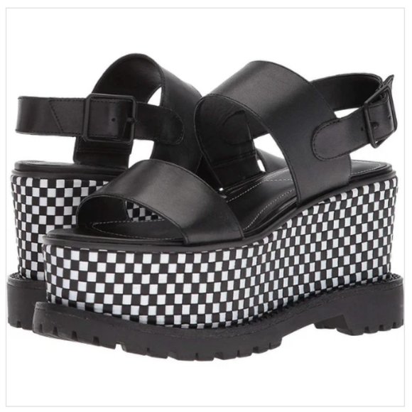 KENDALL + KYLIE Cady Checker Platform Lug Sole Sandals 8.5 - New in Box! - Picture 2 of 10